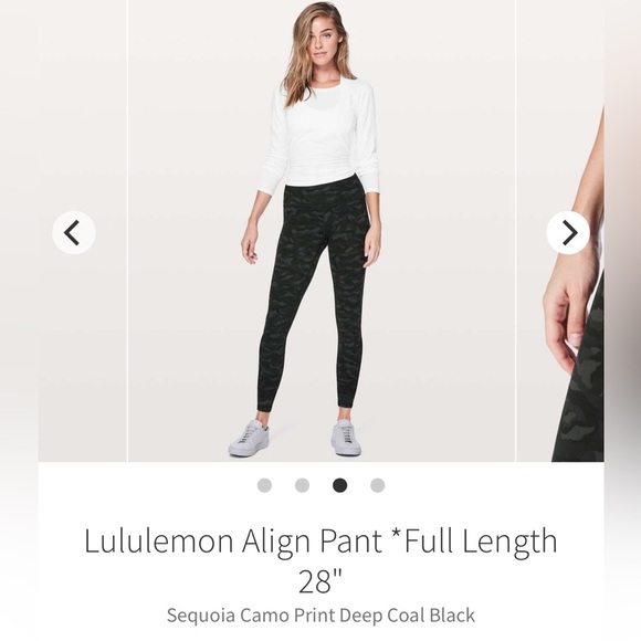 Lululemon Align Pant *Full Length 28"'
Sequoia Camo Print Deep Coal Black 6 - Picture 10 of 11